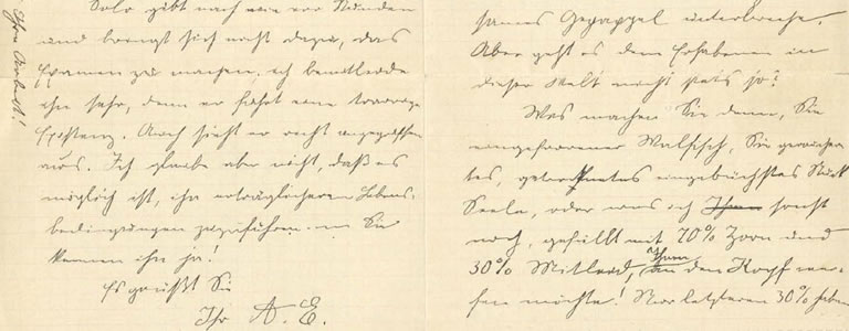 Brief von Albert Einstein an Conrad Habicht. Bern, 18. Mai 1905 (Hs 1457:20)