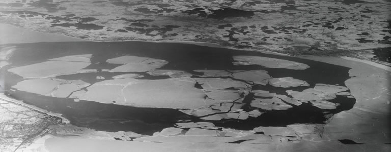 Die Bodensee-Seegfrörni von 1963 aus der Luft betrachtet
