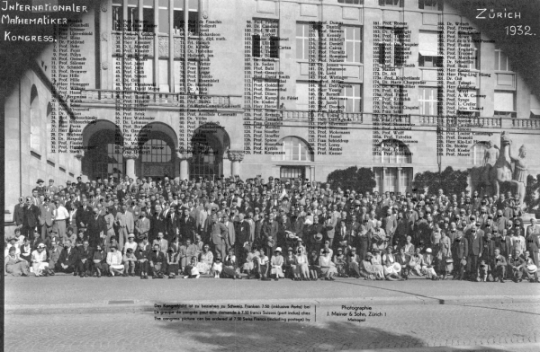Internationaler Mathematikerkongress, Zürich 1932