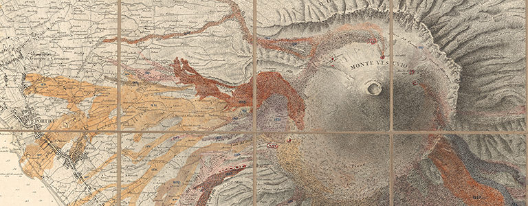 „Der brennende Berg“: Karte des Monte Vesuvio