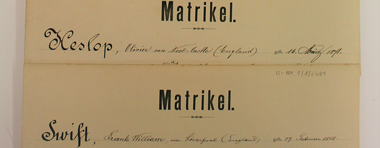 Von ETH-Matrikeln zu einem Zürcher Fussballspiel von 1888